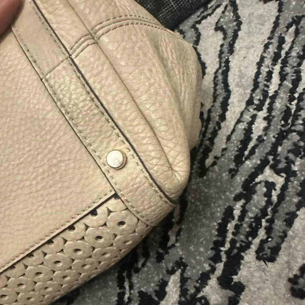Kate Spade Beige Perforated Satchel